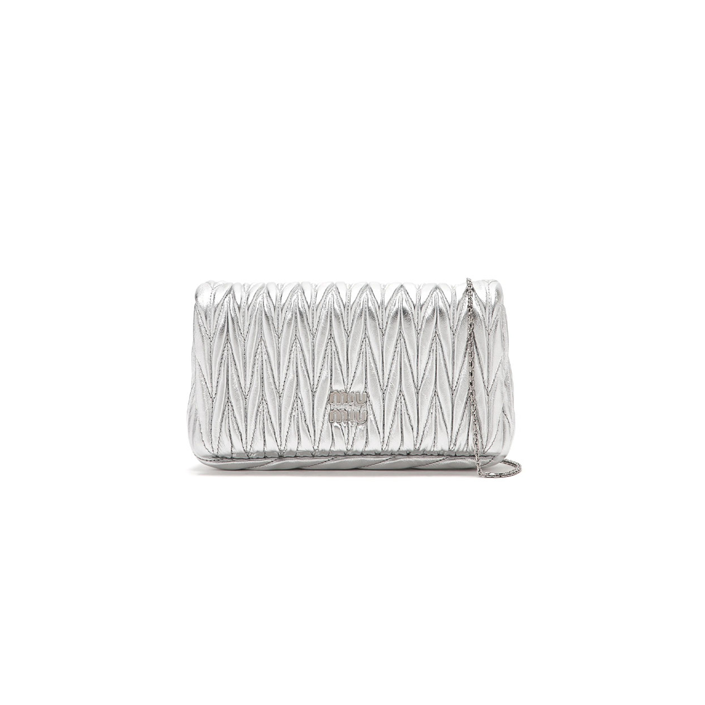 MIU MIU SMALL SOFT LEATHER BAG WITH A QUILTED EFFECT 5BP086 (18*9.5*4cm)